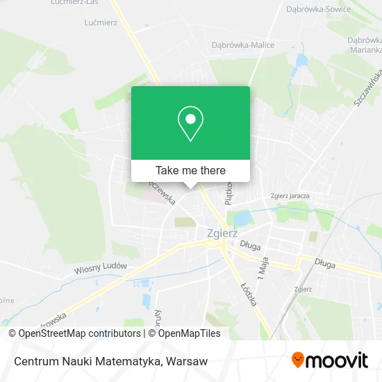 Карта Centrum Nauki Matematyka