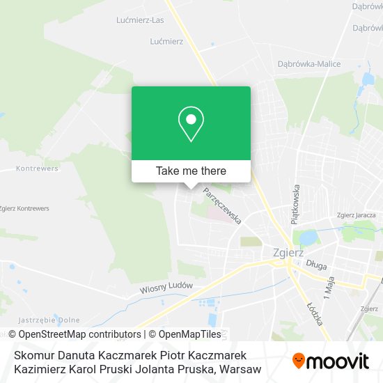 Skomur Danuta Kaczmarek Piotr Kaczmarek Kazimierz Karol Pruski Jolanta Pruska map