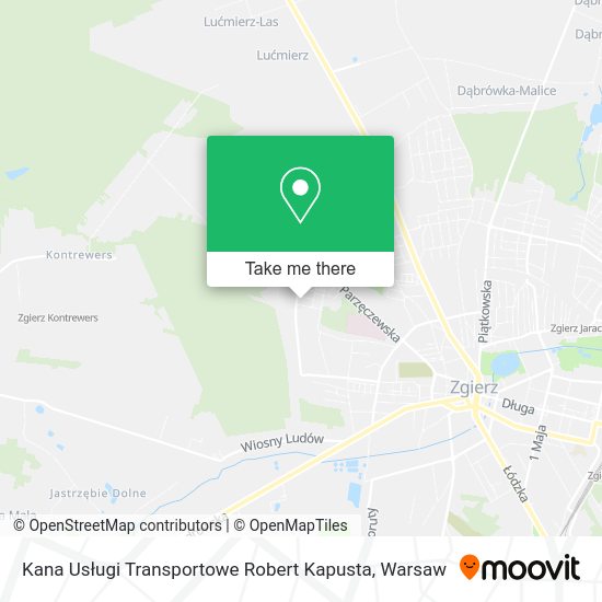 Kana Usługi Transportowe Robert Kapusta map