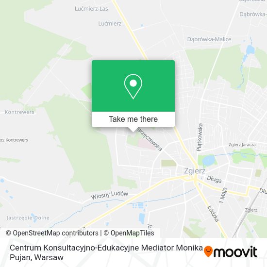 Centrum Konsultacyjno-Edukacyjne Mediator Monika Pujan map