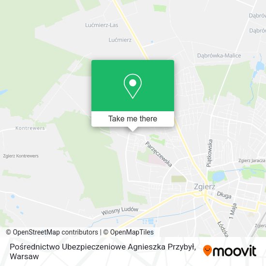 Pośrednictwo Ubezpieczeniowe Agnieszka Przybył map