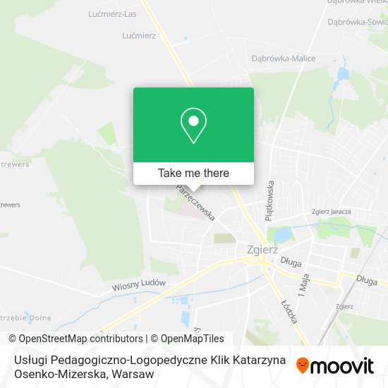 Usługi Pedagogiczno-Logopedyczne Klik Katarzyna Osenko-Mizerska map