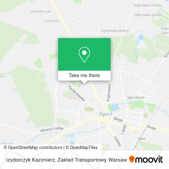 Карта Izydorczyk Kazimierz. Zakład Transportowy