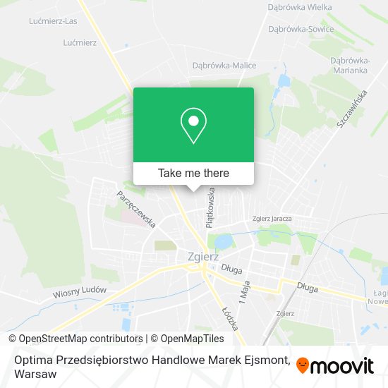 Optima Przedsiębiorstwo Handlowe Marek Ejsmont map