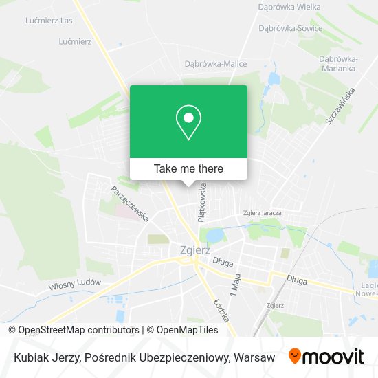 Kubiak Jerzy, Pośrednik Ubezpieczeniowy map