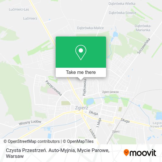 Карта Czysta Przestrzeń. Auto-Myjnia, Mycie Parowe