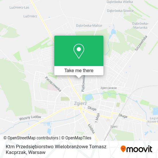 Ktm Przedsiębiorstwo Wielobranżowe Tomasz Kacprzak map