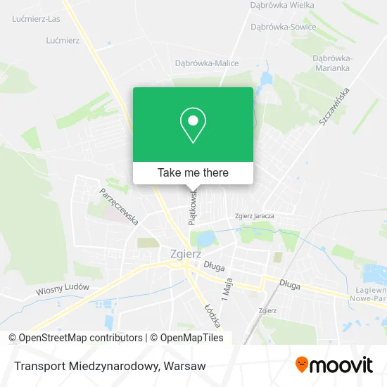 Карта Transport Miedzynarodowy