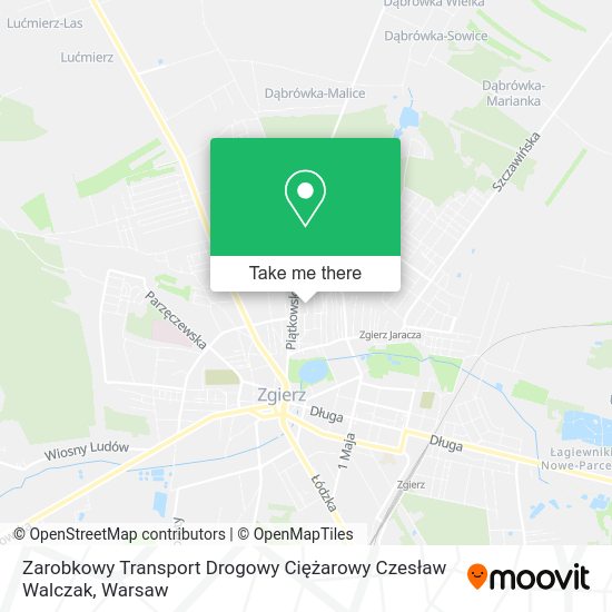 Карта Zarobkowy Transport Drogowy Ciężarowy Czesław Walczak