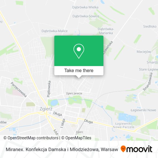 Miranex. Konfekcja Damska i Młodzieżowa map