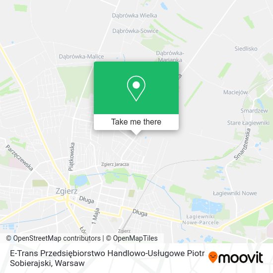 E-Trans Przedsiębiorstwo Handlowo-Usługowe Piotr Sobierajski map