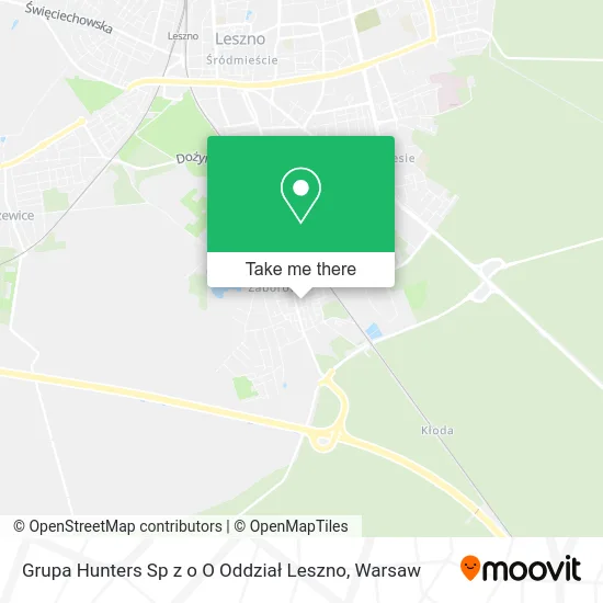 Grupa Hunters Sp z o O Oddział Leszno map