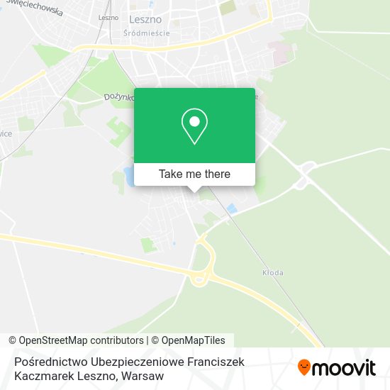 Pośrednictwo Ubezpieczeniowe Franciszek Kaczmarek Leszno map