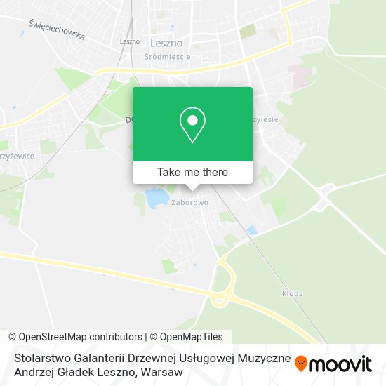 Stolarstwo Galanterii Drzewnej Usługowej Muzyczne Andrzej Gładek Leszno map