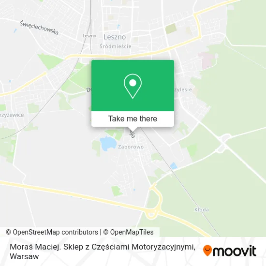 Карта Moraś Maciej. Sklep z Częściami Motoryzacyjnymi