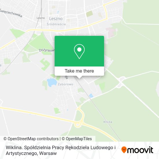 Wiklina. Spółdzielnia Pracy Rękodzieła Ludowego i Artystycznego map