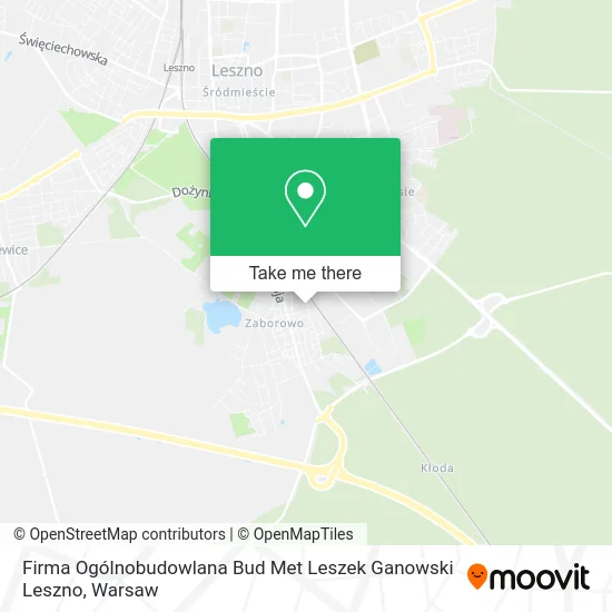 Карта Firma Ogólnobudowlana Bud Met Leszek Ganowski Leszno