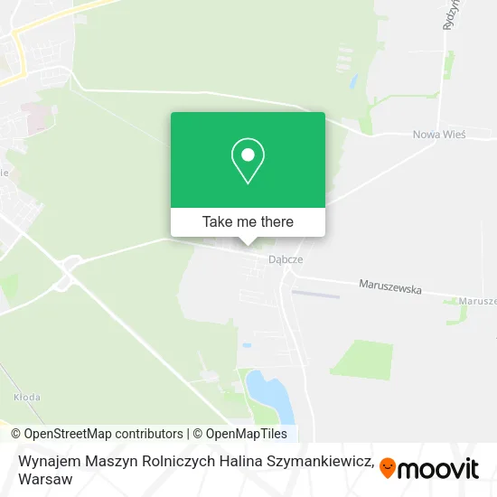 Карта Wynajem Maszyn Rolniczych Halina Szymankiewicz