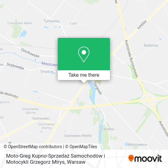 Moto-Greg Kupno-Sprzedaż Samochodów i Motocykli Grzegorz Mirys map