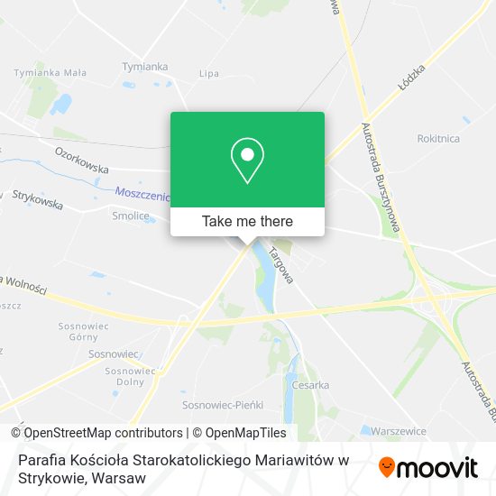 Parafia Kościoła Starokatolickiego Mariawitów w Strykowie map