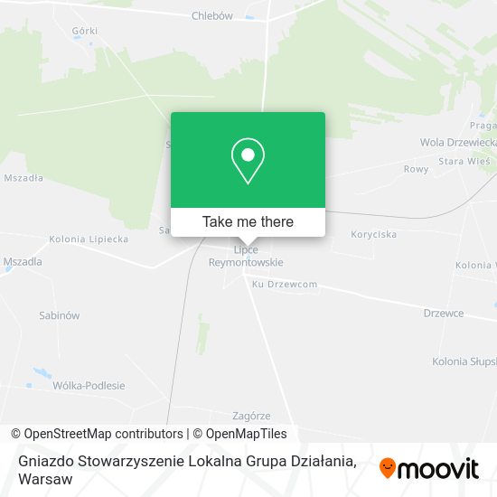 Gniazdo Stowarzyszenie Lokalna Grupa Działania map