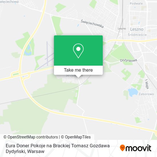 Eura Doner Pokoje na Brackiej Tomasz Gozdawa Dydyński map