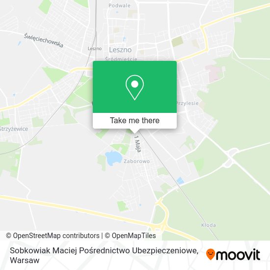 Sobkowiak Maciej Pośrednictwo Ubezpieczeniowe map