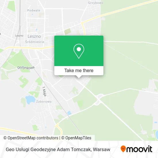 Карта Geo Usługi Geodezyjne Adam Tomczak