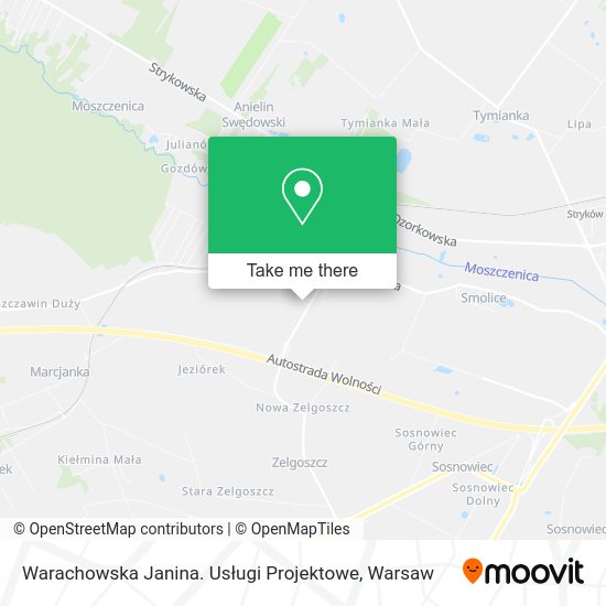 Warachowska Janina. Usługi Projektowe map