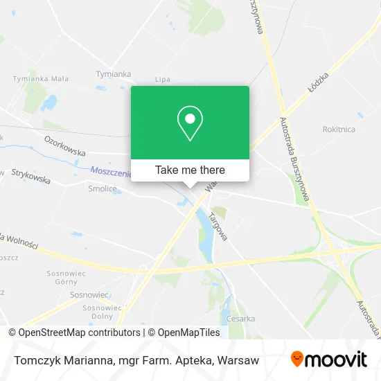Карта Tomczyk Marianna, mgr Farm. Apteka