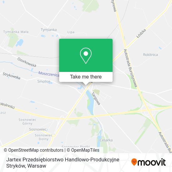 Jartex Przedsiębiorstwo Handlowo-Produkcyjne Stryków map