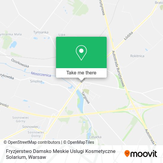 Fryzjerstwo Damsko Meskie Uslugi Kosmetyczne Solarium map