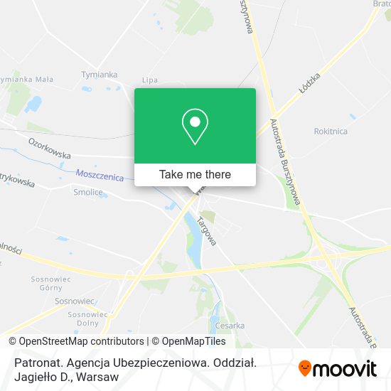 Patronat. Agencja Ubezpieczeniowa. Oddział. Jagiełło D. map