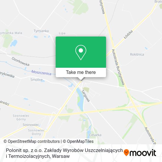 Polonit sp. z o.o. Zakłady Wyrobów Uszczelniających i Termoizolacyjnych map