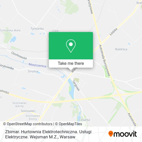 Zbimar. Hurtownia Elektrotechniczna. Usługi Elektryczne. Wejsman M.Z. map