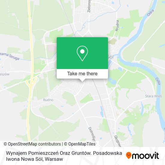 Wynajem Pomieszczeń Oraz Gruntów. Posadowska Iwona Nowa Sól map