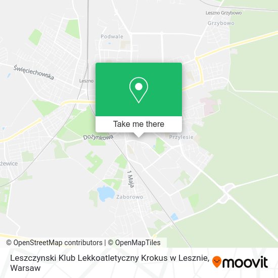 Карта Leszczynski Klub Lekkoatletyczny Krokus w Lesznie