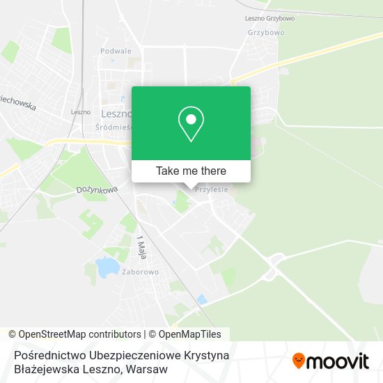 Pośrednictwo Ubezpieczeniowe Krystyna Błażejewska Leszno map