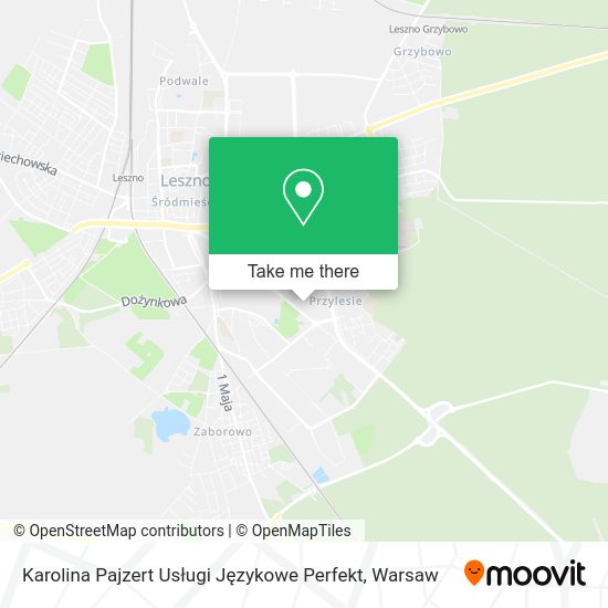 Karolina Pajzert Usługi Językowe Perfekt map