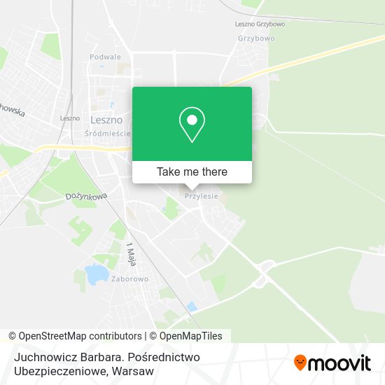 Juchnowicz Barbara. Pośrednictwo Ubezpieczeniowe map