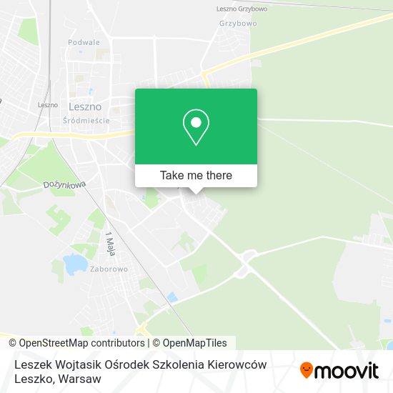 Leszek Wojtasik Ośrodek Szkolenia Kierowców Leszko map