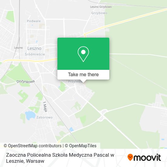 Zaoczna Policealna Szkoła Medyczna Pascal w Lesznie map