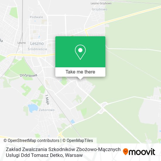 Zakład Zwalczania Szkodników Zbożowo-Mącznych Usługi Ddd Tomasz Detko map