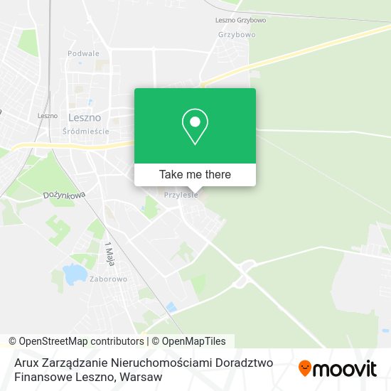 Arux Zarządzanie Nieruchomościami Doradztwo Finansowe Leszno map