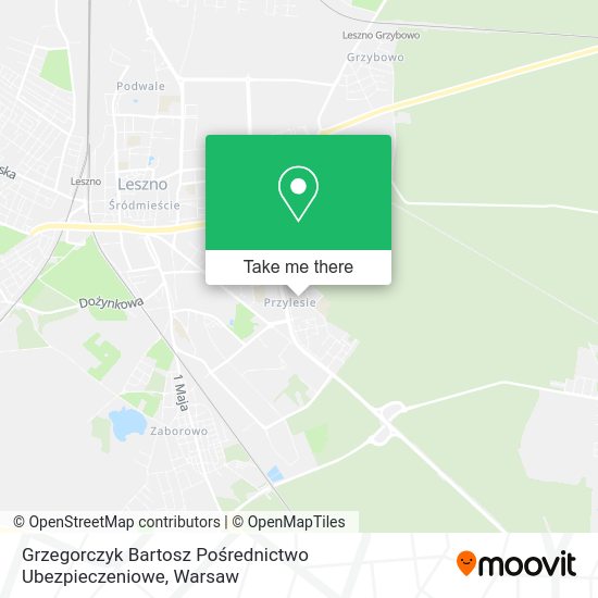 Grzegorczyk Bartosz Pośrednictwo Ubezpieczeniowe map