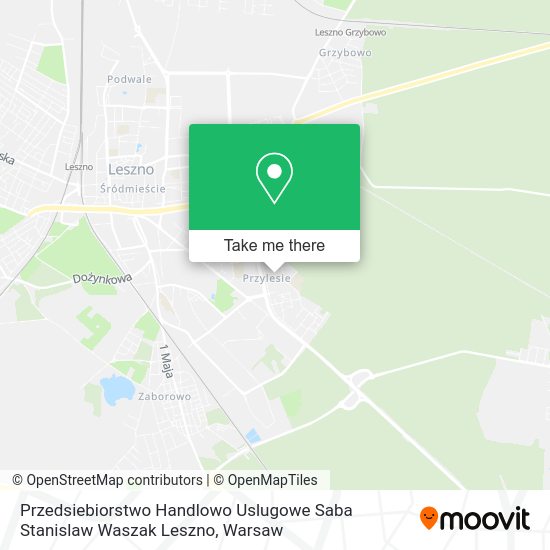 Przedsiebiorstwo Handlowo Uslugowe Saba Stanislaw Waszak Leszno map