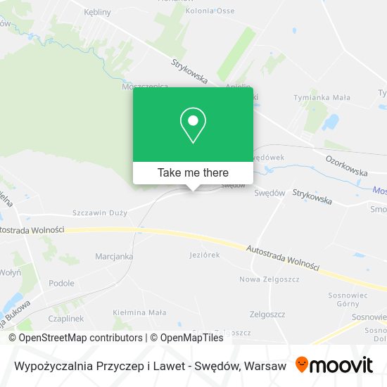 Карта Wypożyczalnia Przyczep i Lawet - Swędów