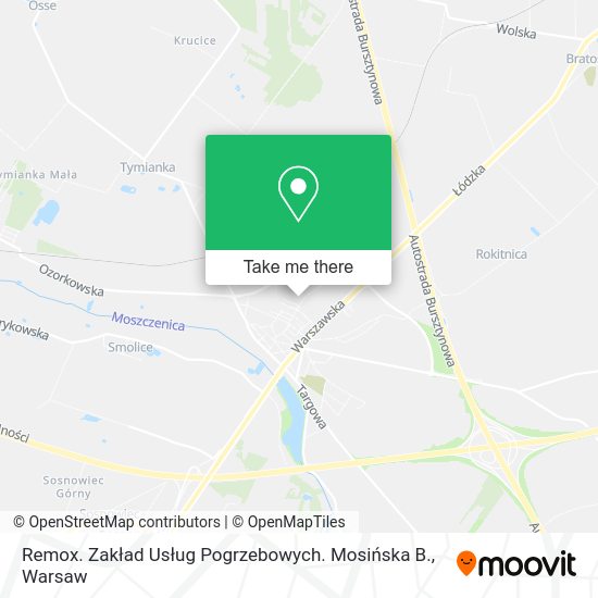 Remox. Zakład Usług Pogrzebowych. Mosińska B. map