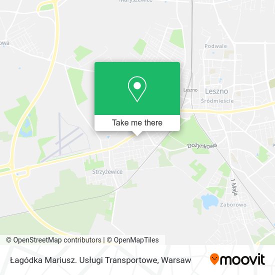 Łagódka Mariusz. Usługi Transportowe map