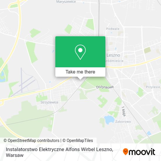 Instalatorstwo Elektryczne Alfons Wirbel Leszno map